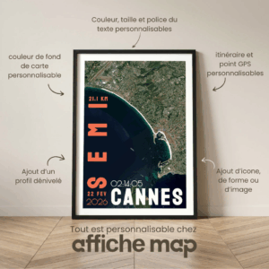 Affiche carte du semi de Cannes