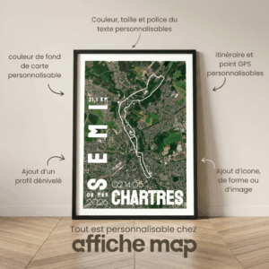Affiche carte du semi de Chartres