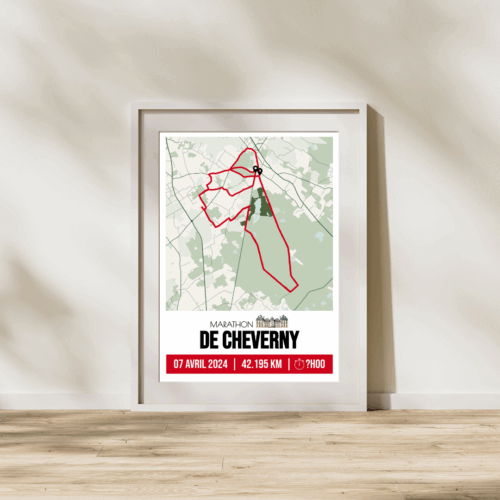 Affiche carte marathon Cheverny 2024