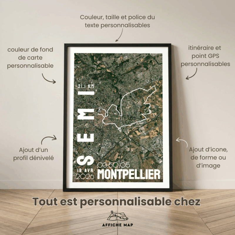 AFSRU0009-2026_Cadre Noir_21km_Affiche Semi Montpelier Affiche carte semi-marathon Montpellier