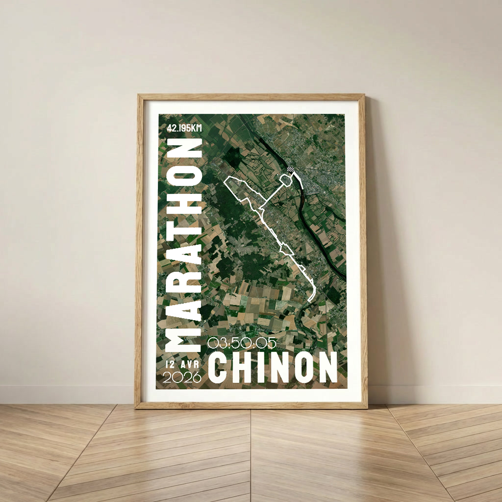 Affiche carte marathon Chinon