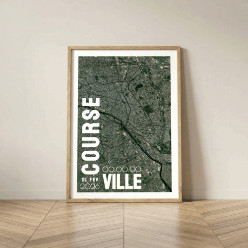 AFSRU0016-2026_Cadre Bois_Mockup_Affiche Course à pied Running Affiche Running - Votre course a pied personnalisée