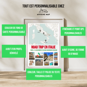 Affiche Voyage et Road Trip personnalisée