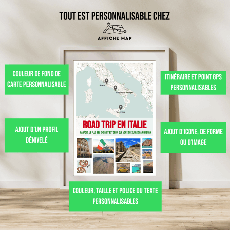 Affiche Voyage et Road Trip personnalisée