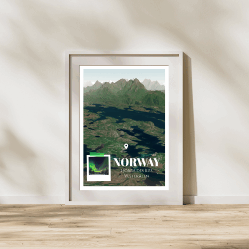 Affiche carte Norway