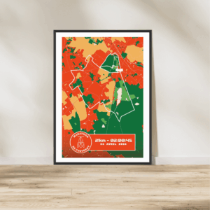 Affiche carte semi marathon Cheverny 2025
