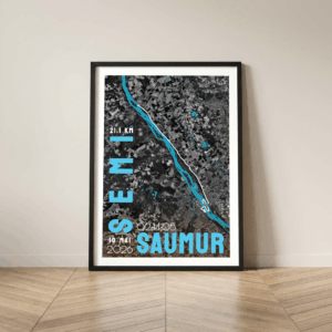 Affiche carte Saumur Semi-Marathon