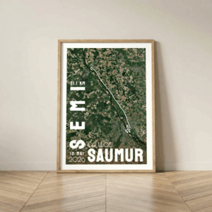 Affiche carte Semi-Marathon Saumur