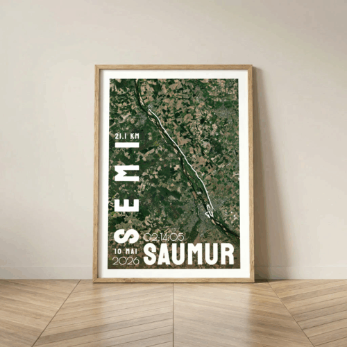 Affiche carte Semi-Marathon Saumur