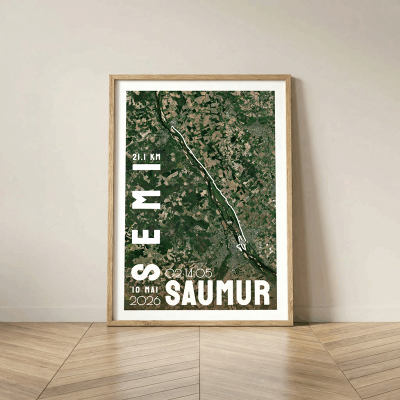 Affiche carte Semi-Marathon Saumur