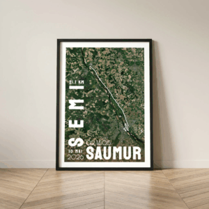 Affiche carte Semi-Marathon Saumur