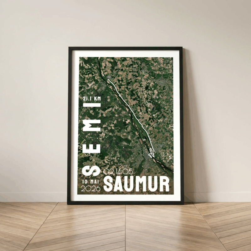 Affiche carte Semi-Marathon Saumur