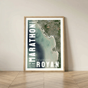 Affiche carte marathon de Royan