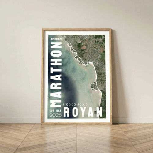 Affiche carte marathon de Royan