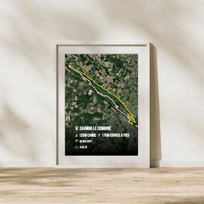 Affiche carte satellite le combiné de la loire saumur 2024