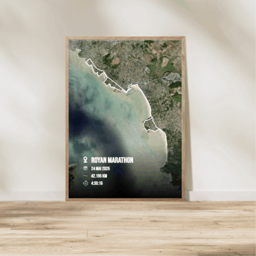 Affiche carte marathon de Royan 2025