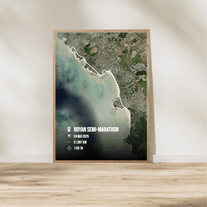 Affiche carte semi-marathon de Royan 2025