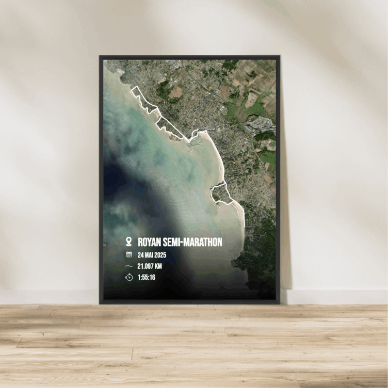Affiche carte semi-marathon de Royan 2025