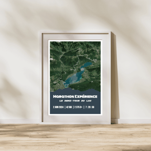 Affiche carte Marathon Expérience - Le demi-tour du lac