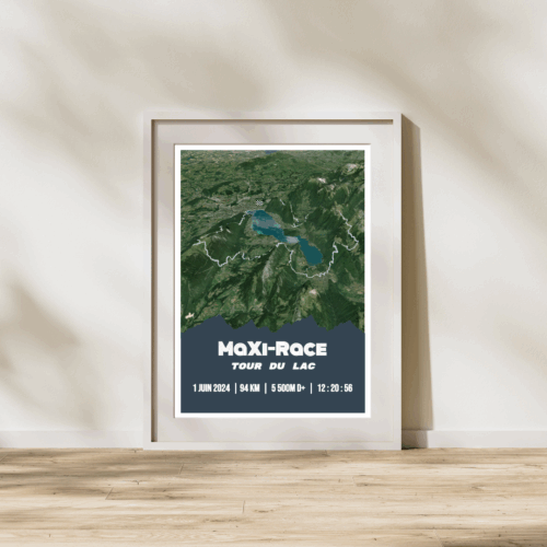 Affiche carte MaXi-Race - Tour du lac