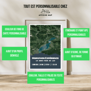 Affiche carte Marathon Expérience - Le demi-tour du lac