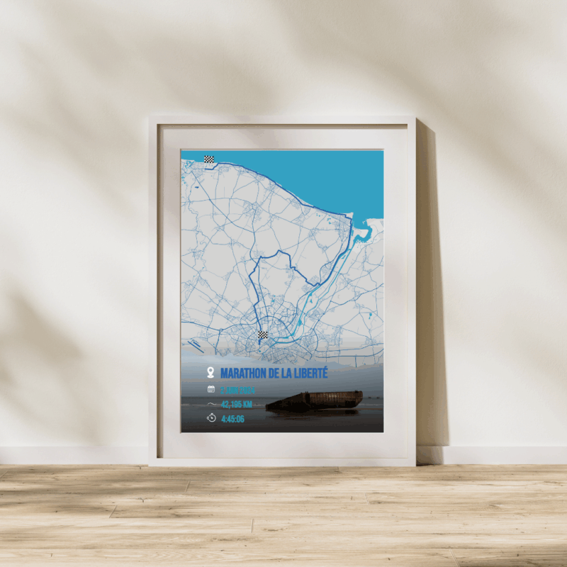 Affiche carte Marathon de la Liberté
