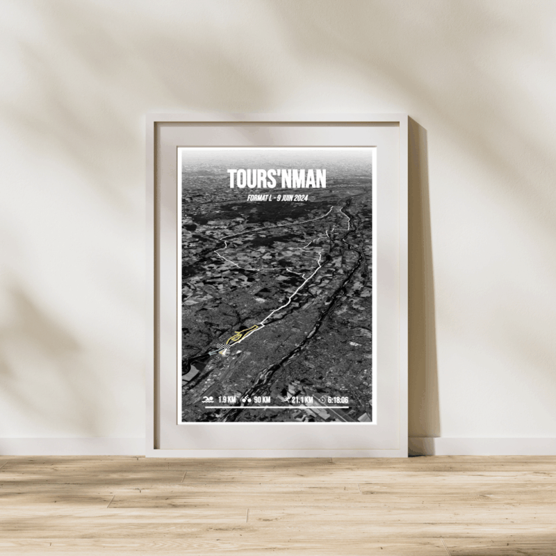 Affiche Triathlon Tours'n man - Format L