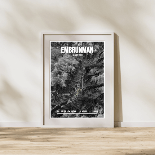 Affiche carte Triathlon EmbrunMan XXL