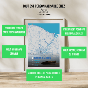 Affiche carte Marathon de la Liberté