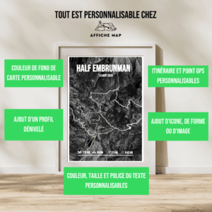 Affiche carte Triathlon Half EmbrunMan