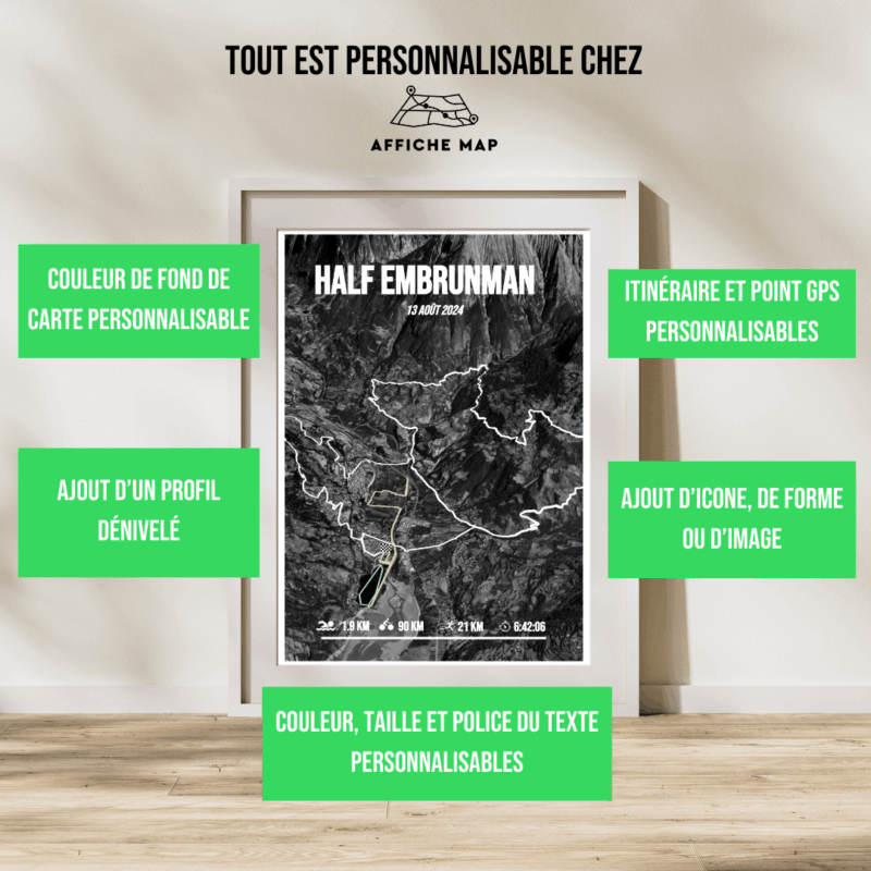Affiche carte Triathlon Half EmbrunMan