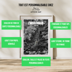 Affiche carte Triathlon EmbrunMan XXL