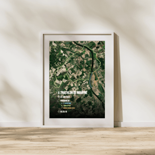 Affiche carte Triathlon de Nouâtre - Parcours M