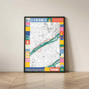 AFSRU00015-10km-Pastel_Mockup Cadre Noir Affiche carte 10km de Tours