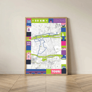 AFSRU00015-20km-Flashy_Mockup Cadre Bois Affiche carte 20km Tours