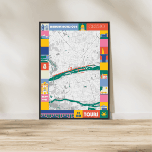 AFSRU0015-2025_Cadre Noir_10km_Affiche 10km de Tours Marche Nordique Pastel Affiche carte 10km marche nordique de Tours