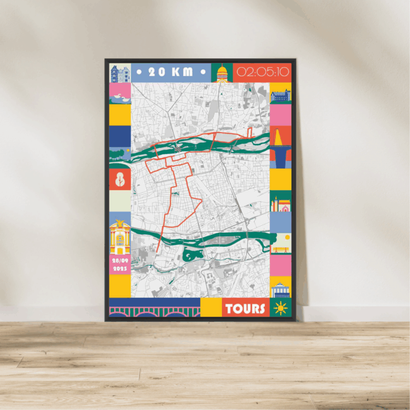 AFSRU0015-2025_Cadre Noir_20km_Affiche 20km de Tours Pastel Affiche carte 20km de Tours