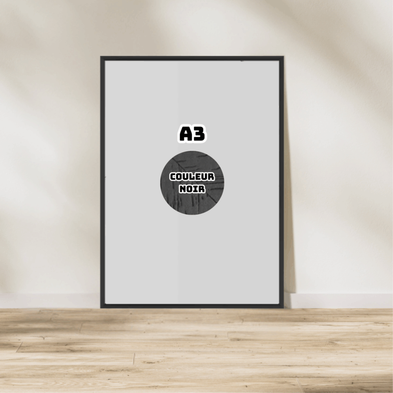 Cadre en bois - Noir - Acrylique A3