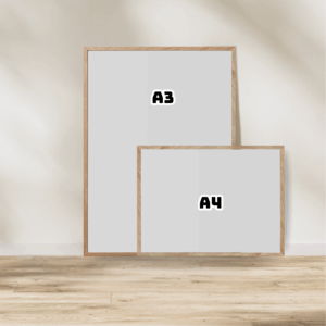 Cadre en bois - Chêne - Acrylique A3