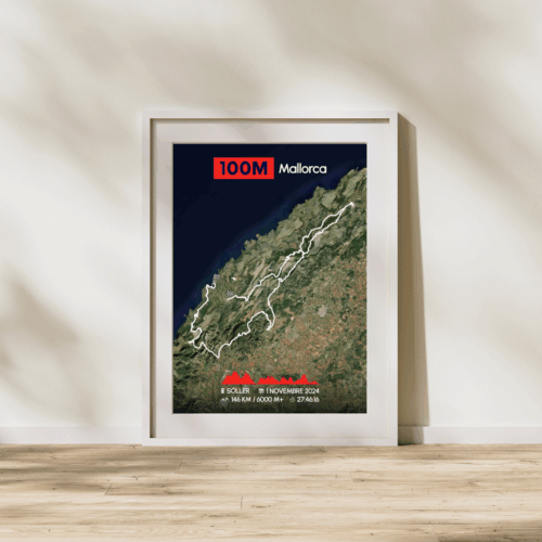 Affiche carte 100M Mallorca