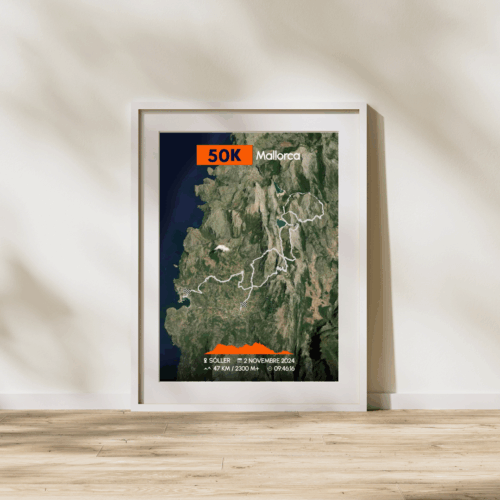 Affiche carte 50K Mallorca