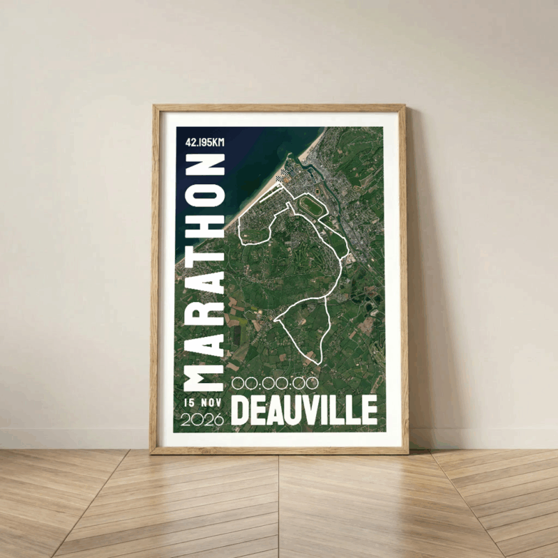 Affiche carte Marathon de Deauville