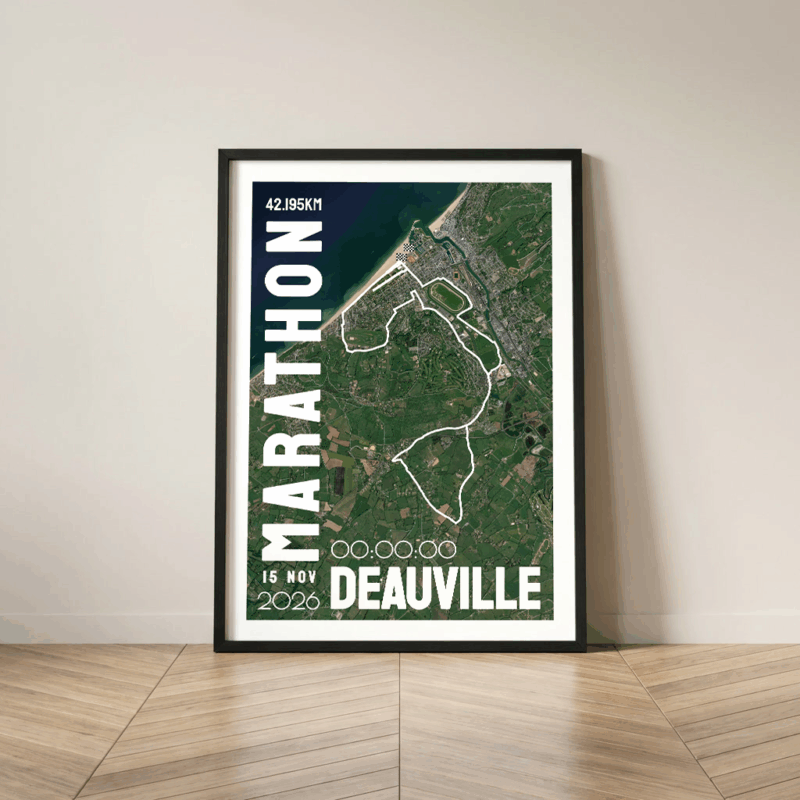Affiche carte Marathon de Deauville
