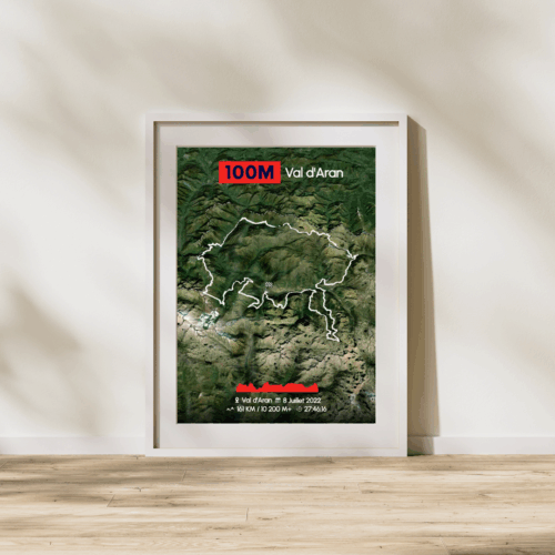 Affiche carte 100M Val d'Aran