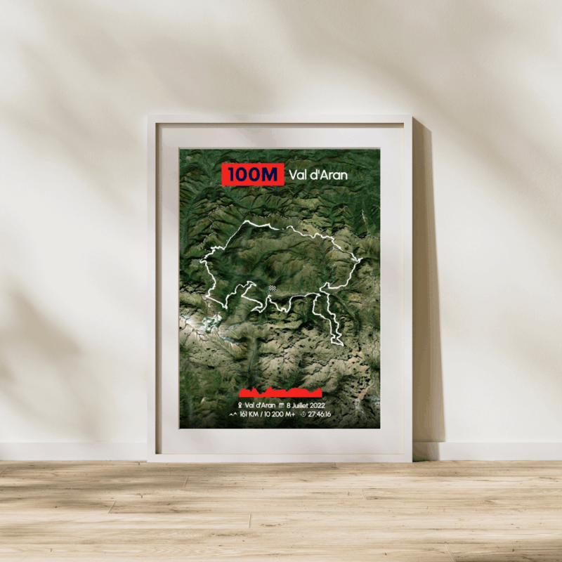 Affiche carte 100M Val d'Aran