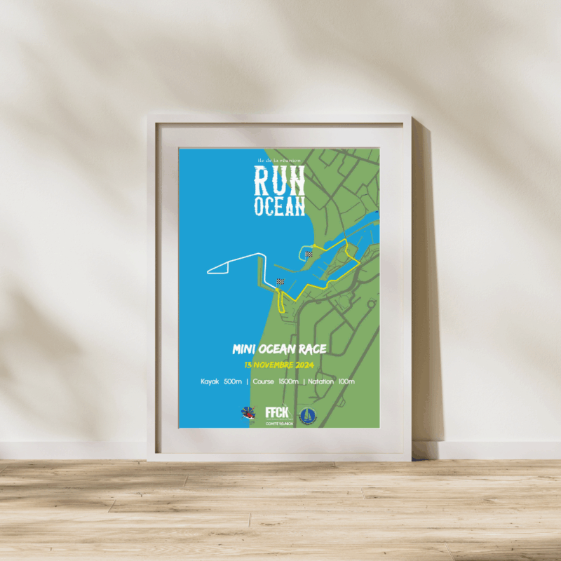 Affiche carte La RUN OCEAN - Mini Océan Race