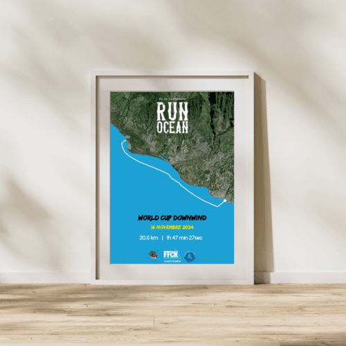 Affiche carte La RUN OCEAN - World Cup Downwind