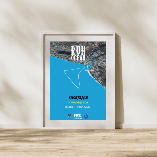Affiche carte La RUN OCEAN - ShortRace