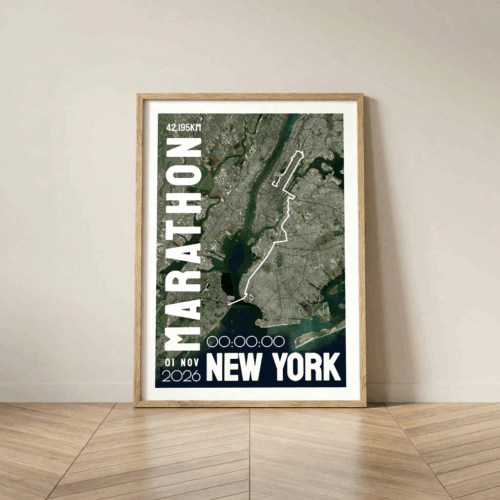Affiche carte New York Marathon