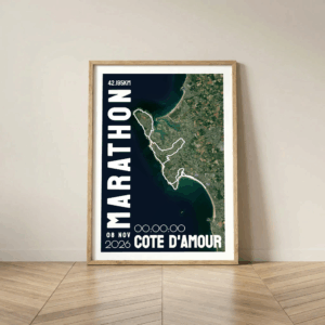 Affiche carte Cote d'Amour Marathon